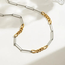 Two-Tone Chain Link Necklace Fashion Jewelry
