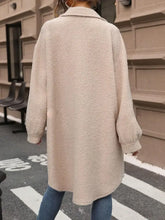 Button Up Drop Shoulder Sherpa Coat Woman Outerwear