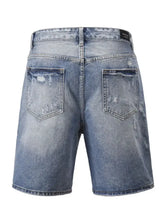 Men's Distressed Denim Bermuda Shorts Denim Shorts