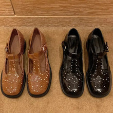 Round Toe Block Heels Loafers Woman Loafers