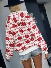 Drawstring Zip Up Hooded Teddy Outerwear Woman Outerwear