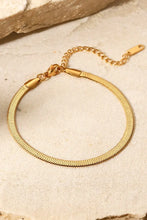 Herringbone Chain Stainless Steel Bracelet Gold One Size Necklaces