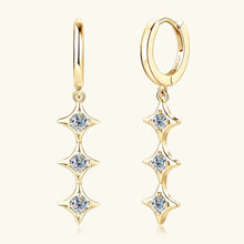 Moissanite 925 Sterling Silver Geometric Shape Earrings Earrings