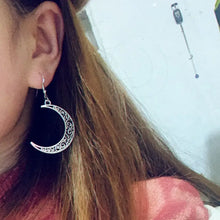 Alloy Cutout Moon Earrings Earrings