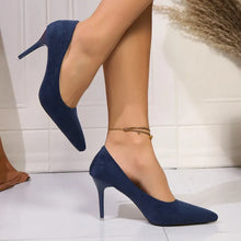 Point Toe Stiletto Pumps Royal Blue woman pumps