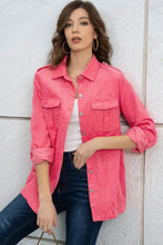 Button Down Collared Jacket Woman Outerwear