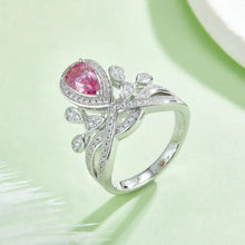 1 Carat Moissanite 925 Sterling Silver Ring Blush Pink Fine Jewelry