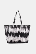 Printed PU Leather Tote Bag Black One Size Handbags