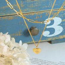 Inlaid Zircon Double Layered Heart Pendant Necklace Necklaces