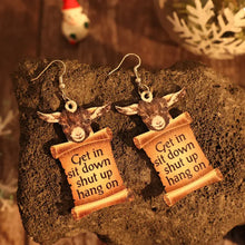 Donkey Letter Wooden Dangle Earrings Earrings
