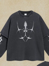 Men's Round Neck Long Sleeve Oversized T-Shirt Mens Tops