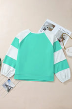 Plus Size Exposed Seam Color Block Long Sleeve Sweatshirt Woman Sweatshirts