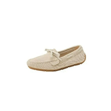 Square Toe Flats Loafers Beige Woman Loafers