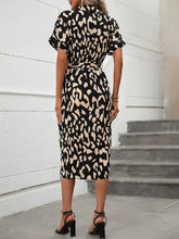 Short Sleeve Tie Waist Dress Casual Dresses