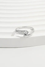 925 Sterling Silver Inlaid Zircon Ring Fine Jewelry
