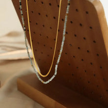 Beaded Titanium Steel Double-Layered Necklace Necklaces