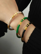 Enamel Titanium Steel Cuff Bracelet Bracelets
