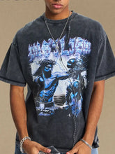 Men's Round Neck Half Sleeve Graphic T-Shirt Mens Tops