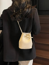 PU leather Bucket Bag Ivory One Size Shoulder Bags
