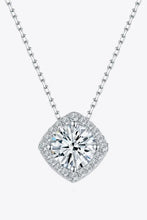 1 Carat Moissanite Geometric Pendant Necklace Silver One Size Necklaces