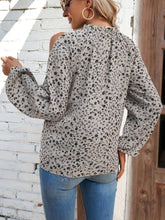 Floral Cold-Shoulder Blouse Woman Blouses