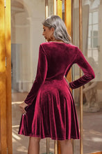 Round Neck Long Sleeve Knee Length Dress Maxi Dresses
