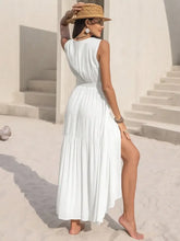 Slit V-Neck Sleeveless Dress Maxi Dresses