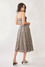 Davi & Dani Contrast Velvet Tape Smocking Bodice Midi Dress Woman Casual Dress