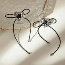 Stainless Steel Wax Rope Heart Earrings Earrings