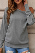 Single Shoulder Long Sleeve Sweatshirt with Zip Woman Sweatshirts
