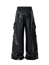Men's Wide Leg Cargo Pants with Drawstring Waist Woman Sweatpants
