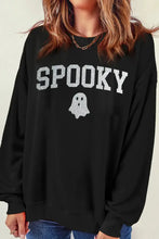 SPOOKY Round Neck Long Sleeve Sweatshirt Woman Sweatshirts