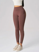 High Waist Active Leggings Dark Brown Woman Leggings