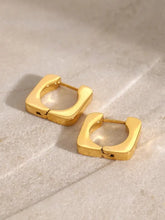 18K Gold-Plated Stainless Steel Square Earrings Earrings