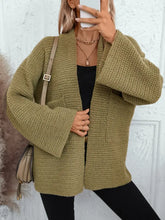 Open Front Long Sleeve Cardigan Woman Outerwear