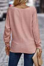 Texture Round Neck Long Sleeve Top Woman Blouses