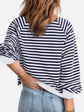 Striped Zip Up Long Sleeve Sweatshirt Woman Sweatshirts