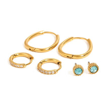 3-Piece 18K Gold-Plated Earrings Earrings