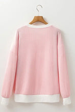 Valentine’s Day Sequin Heart Long Sleeve Sweatshirt Woman Sweatshirts