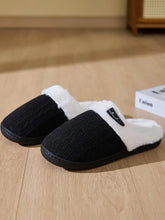 Horn Buckle Furry Texture Flat Slippers Woman Slippers