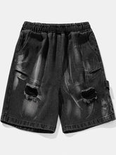 Men's Plus Size Distressed Denim Shorts Denim Shorts