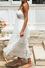 Lace Detail Smocked Midi Cami Dress Casual Dresses