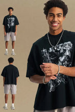 Men's Round Neck Half Sleeve Graphic T-Shirt Mens Tops