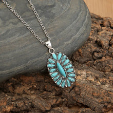 Artificial Turquoise Pendant Alloy Necklace Necklaces