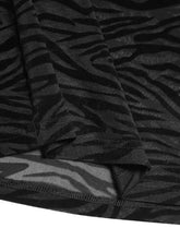 Men's Zebra Print Mock Neck Long Sleeve Mesh Top Mens Tops