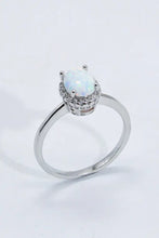 925 Sterling Silver 4-Prong Opal Ring Rings