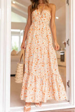 Tiered Halter Neck Printed Cami Dress Woman Maxi Dress