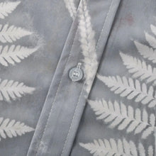 Men's Casual Fern Print Short Sleeve Button-Up Shirt Mens Tops