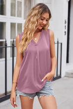 V-Neck Curved Hem Satin Tank Tanks & Camis