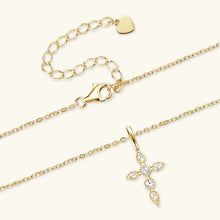925 Sterling Silver Moissanite Cross Pendant Necklace Necklaces
